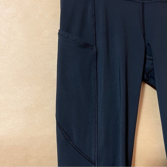 Lululemon | Fast & Free Crop II Nulux 19" High Rise Leggings Pocket Black Size 4 - Picture 5 of 11